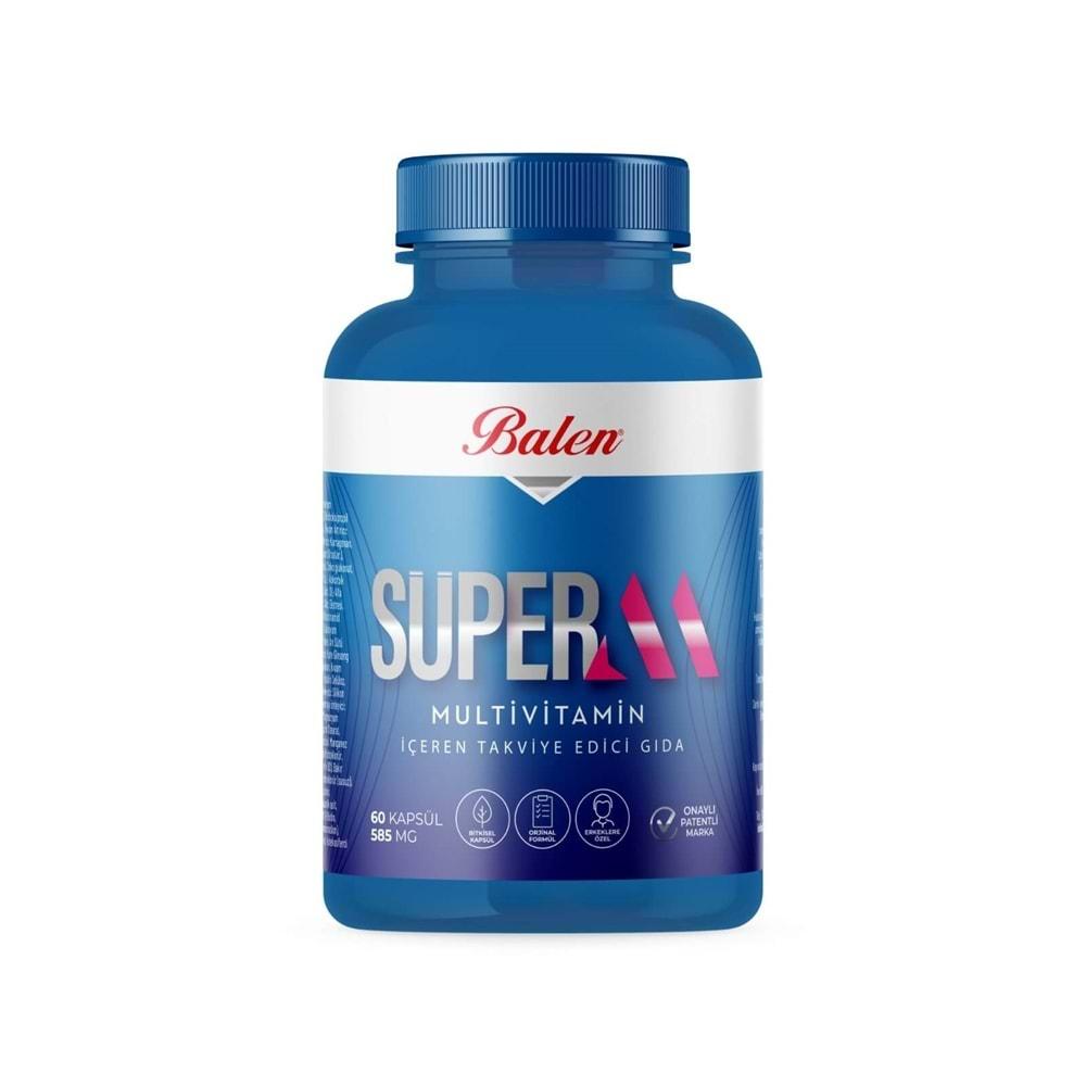 Balen Süper-M Multivitamin İçeren 585 Mg 60 Kapsül