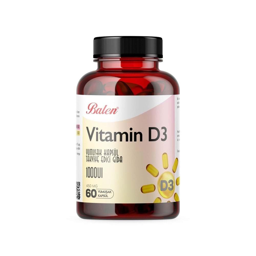 Balen Vitamin D3 450 Mg 60 Yumuşak Kapsül