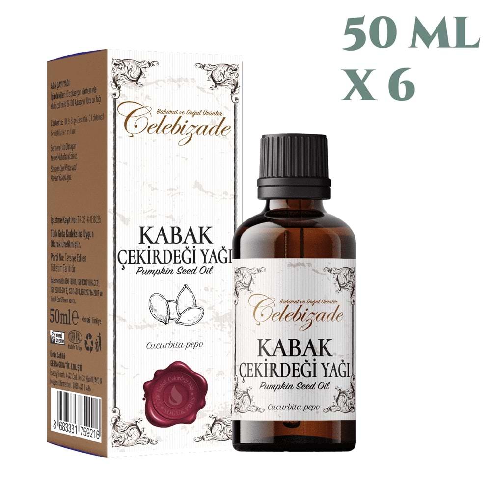 Çelebizade Kabak Çekirdeği Yağı 50 ML X 6 Adet