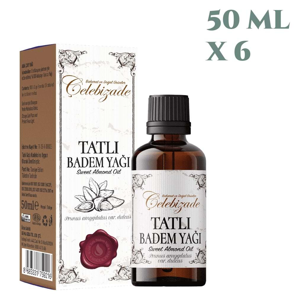 Çelebizade Tatlı Badem Yağı 50 ML X 6 Adet