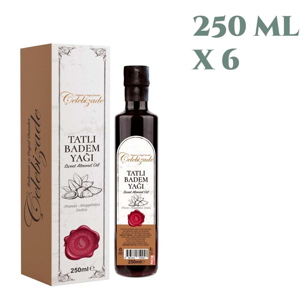 Çelebizade Tatlı Badem Yağı 250 ML X 6 Adet