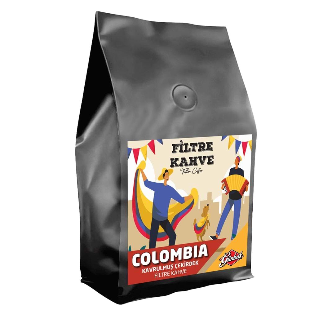 Günbak Colombia Kavrulmuş Çekirdek Filtre Kahve 250 Gr