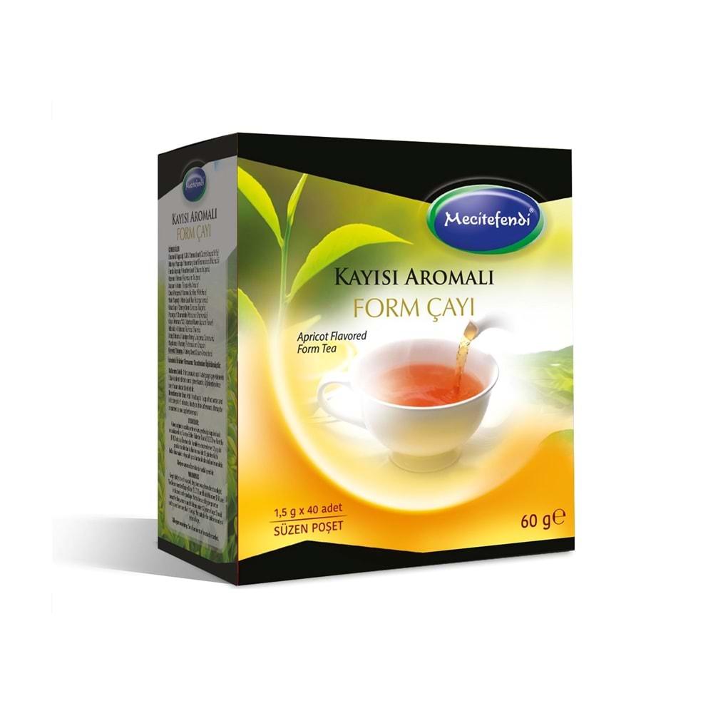 Mecitefendi Kayısı Aromalı Form Çayı Süzen Poşetli 40 Adet 60 Gr