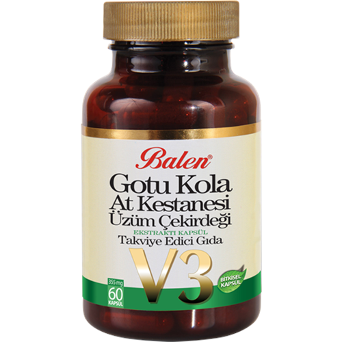 Balen Gotu Kola-At Kestanesi-Üzüm Çekirdeği Ekstraktı 355 Mg 60 Kapsül