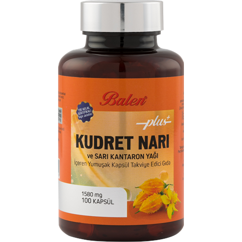 Balen Plus Kudret Narı ve Sarı Kantaron Yağı İçeren 1580 Mg 100 Kapsül