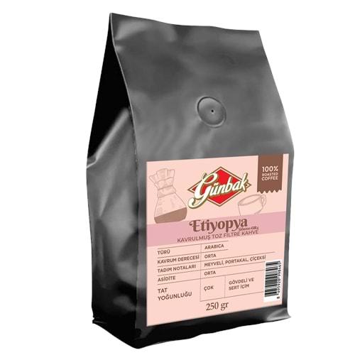 Günbak Etiyopya Sidamo GR4 Kavrulmuş Toz Filtre Kahve 250 Gr