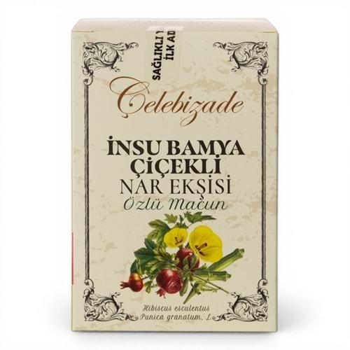 Çelebizade İnsu Bamya Çiçekli Nar Ekşisi Özlü Macun 340 Gr
