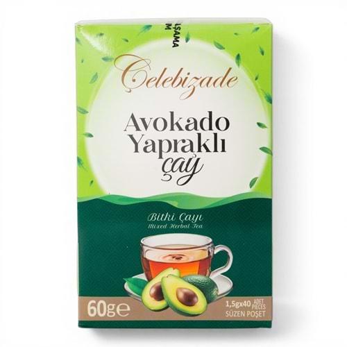 Çelebizade Avokado Yapraklı Bitki Çayı Süzen Poşetli 40 Adet 60 Gr