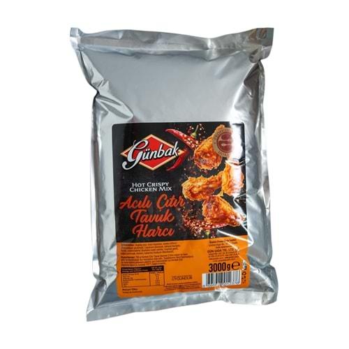 Günbak Acılı Çıtır Tavuk Harcı 3 Kg