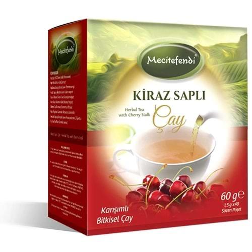 Mecitefendi Kiraz Saplı Çay Süzen Poşetli 40 Adet 60 Gr